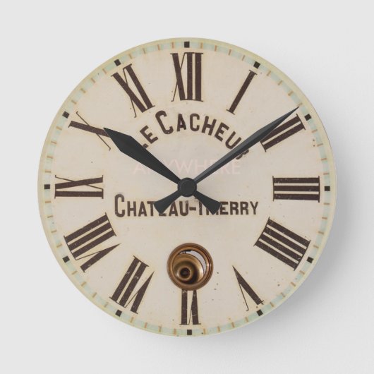 LE CACHEUR | Klassieke oude gevangen stijl Ronde Klok (Voorkant)