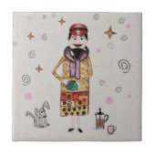 Le Cafe Ceramic Tile Tegeltje (Voorkant)