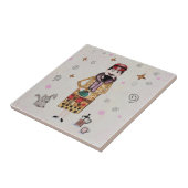 Le Cafe Ceramic Tile Tegeltje (Zijkant)