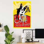 Le Cafe de Petit Chien (jour) Poster (Thuiskantoor)