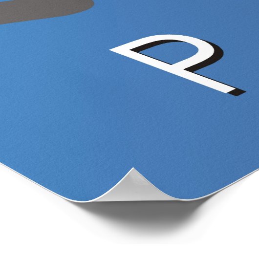 Le Cafe de Petit Chien, Parijs (bleu) Poster (Hoek)