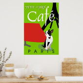 Le Cafe de Petit Chien, Parijs (vert.) Poster (Keuken)