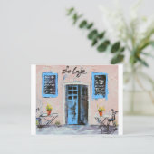 Le Cafe, Palette Knife Schilderen in olie Briefkaart (Staand voorkant)