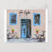 Le Cafe, Palette Knife Schilderen in olie Briefkaart (Voorkant)