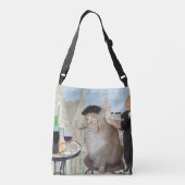 Le Cat du Cafe Crossbody Tas (Achterkant)