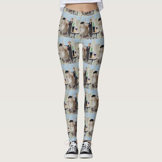 Le Cat du Cafe Leggings (Voorkant)