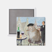 Le Cat du Cafe Magneet (Voorkant / Achterkant)