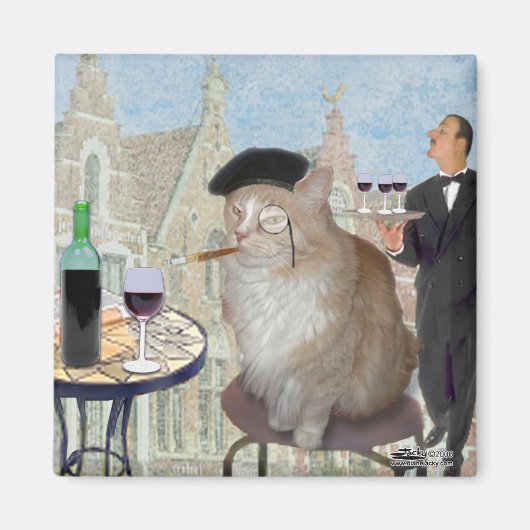 Le Cat du Cafe Magneet (Voorkant)