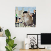 Le Cat du Cafe Poster (Thuiskantoor)