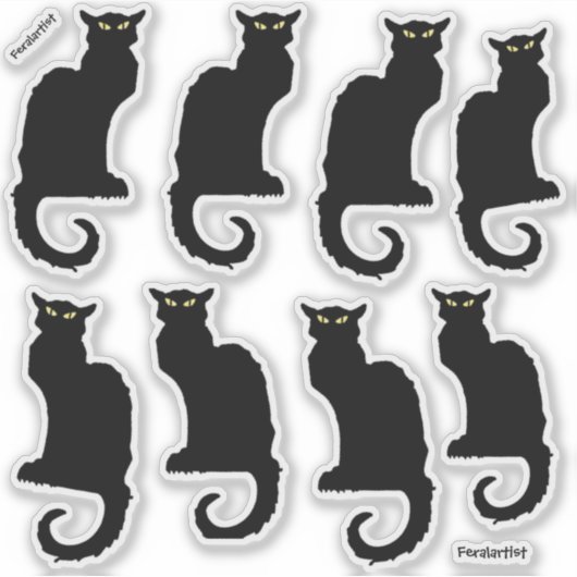 Le Cat Noir, Black Cat Sticker (Voorkant)