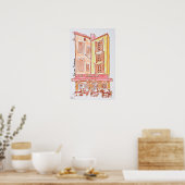 Le Cezanne cafe, Aix and Provence, France Poster (Keuken)