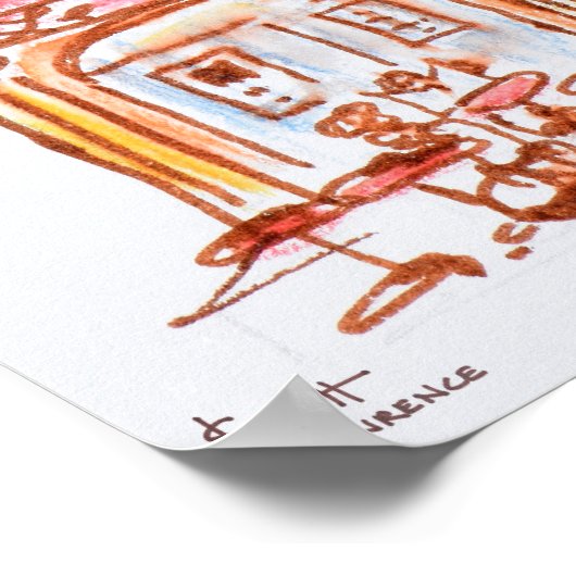 Le Cezanne cafe, Aix en Provence, France Poster (Hoek)