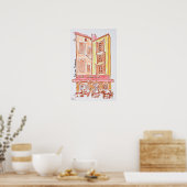 Le Cezanne cafe, Aix en Provence, France Poster (Keuken)