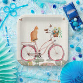 Le Chat à Vélo papieren Borden Papieren Bordje (Feest)