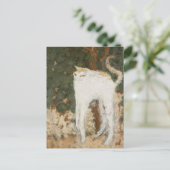 Le Chat Blanc Cat Painting Afdrukbare meme Briefkaart (Staand voorkant)