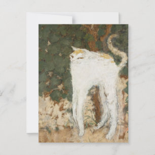 Le Chat Blanc Cat Painting Afdrukbare meme Briefkaart