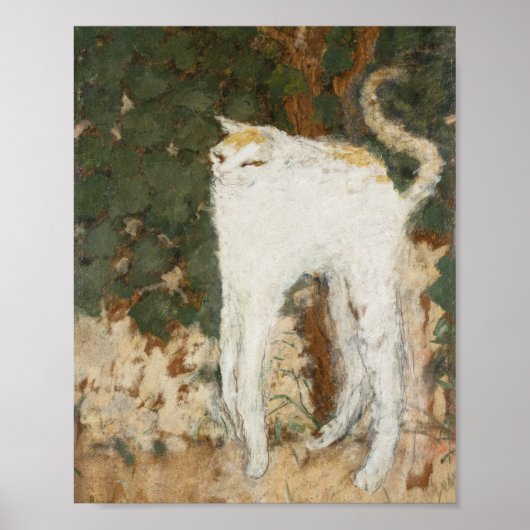 Le Chat Blanc Cat Painting Afdrukbare Muur Poster (Voorkant)