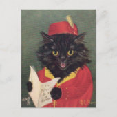 Le chat chanteur briefkaart (Voorkant)