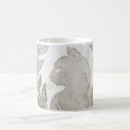 Le Chat d'Argent Carrara-marmer & zilver effect Koffiemok
