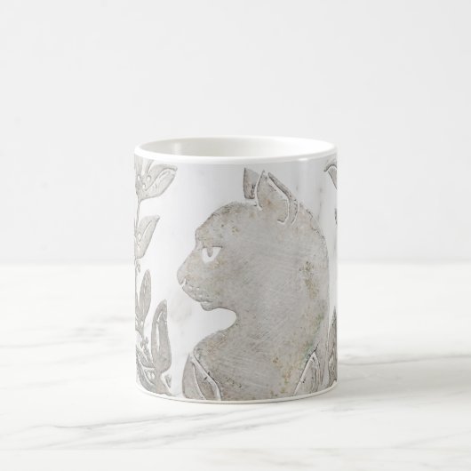 Le Chat d'Argent Carrara-marmer & zilver effect Koffiemok (Center)