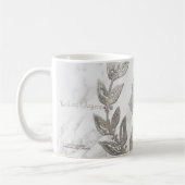 Le Chat d'Argent Carrara-marmer & zilver effect Koffiemok (Links)