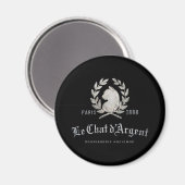 Le Chat d'Argent Édition Noire Ronde Magneet (Voorkant / Achterkant)