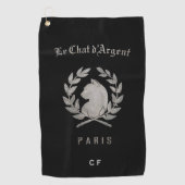 Le Chat d'Argent Monogrammed Golf Handdoek (Voorkant)