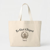 Le Chat d'Argent Paris Franse Markt Grote Tote Bag (Voorkant)