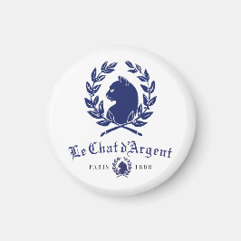Le Chat d'Argent Paris Ronde Magneet | Klassiek Na