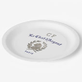 Le Chat d'Argent Parisian Bistrot Monogram Papieren Bordje (Gekanteld)