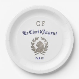 Le Chat d'Argent Parisian Bistrot Monogram Papieren Bordje