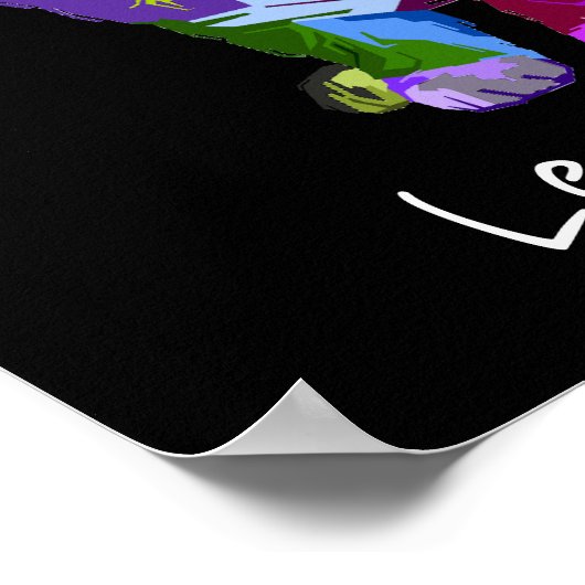 Le Chat French Modern cool art pop art kitty cat Poster (Hoek)