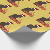 Le Chat Noel Christmas Spoof Vector Art Cadeaupapier (Hoek)