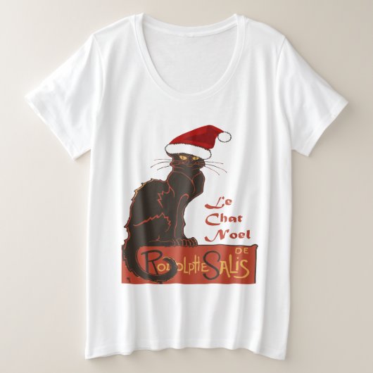 Le Chat Noel Christmas Spoof Vector Art Grote Maat T-shirt (Design voorkant)
