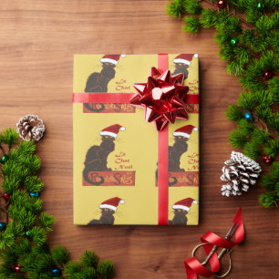 Le Chat Noel Kerstparodie Vector Kunst Cadeaupapier