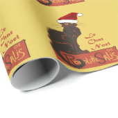 Le Chat Noel Kerstparodie Vector Kunst Cadeaupapier (Rol Hoek)