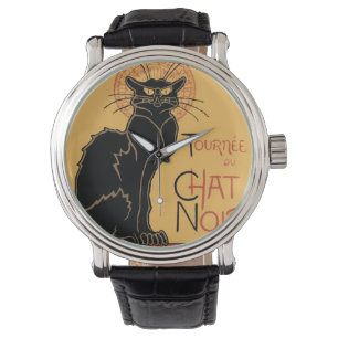 Le Chat Noir Art Nouveau Horloge