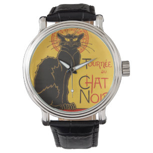 Le Chat Noir Art Nouveau Wrist Watch Horloge