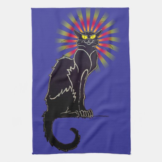 Le Chat Noir Black Cat Kitchen Towel Theedoek (Verticaal)