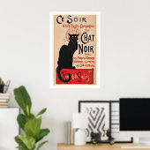 Le Chat Noir Black Cat Vintage Advertising Poster (Thuiskantoor)