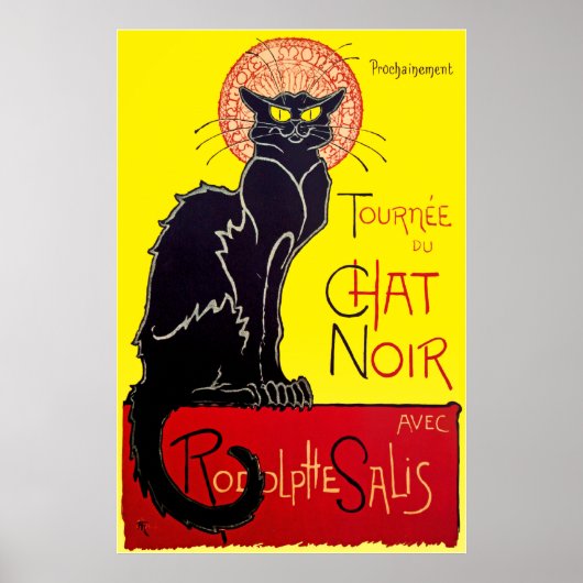 Le Chat Noir Black Cat Vintage Poster Print (Voorkant)