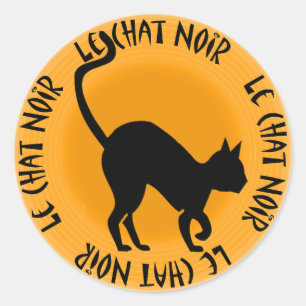 Le Chat Noir (Blad van ronde Stickers) Sticker