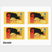 Le Chat Noir - Bonne Nouvelle Année Rechthoekige Sticker (Vel)