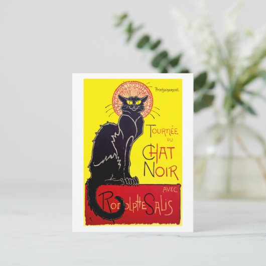 Le Chat Noir Briefkaart (Staand voorkant)