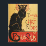 Le Chat Noir Briefkaart<br><div class="desc">Le Chat Noir briefkaart. Poster van Cabaret uit 1896. Het Le Chat Noir poster van Theophile Steinlen is een van de meest iconische nieuwigheidreclame ooit. Het werk is voorzien van een zwarte kat die trots met gele ogen staat boven een gele achtergrond naast de woorden Tournee de Chat Noir. De...</div>