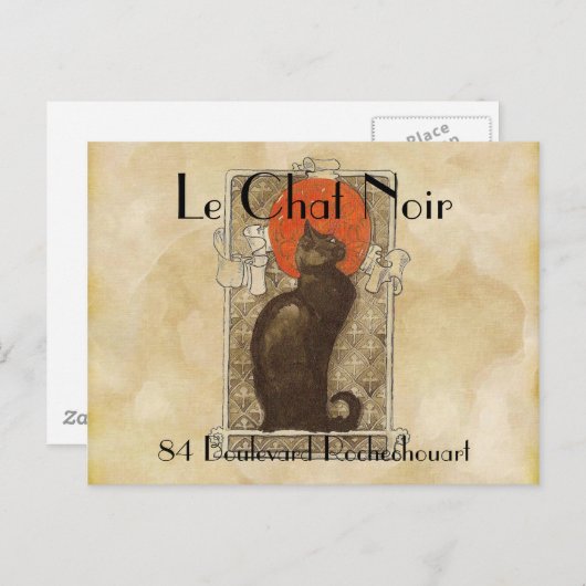 Le Chat Noir Briefkaart (Voorkant / Achterkant)