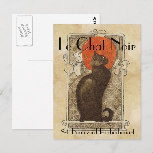 Le Chat Noir Briefkaart (Voorkant / Achterkant)