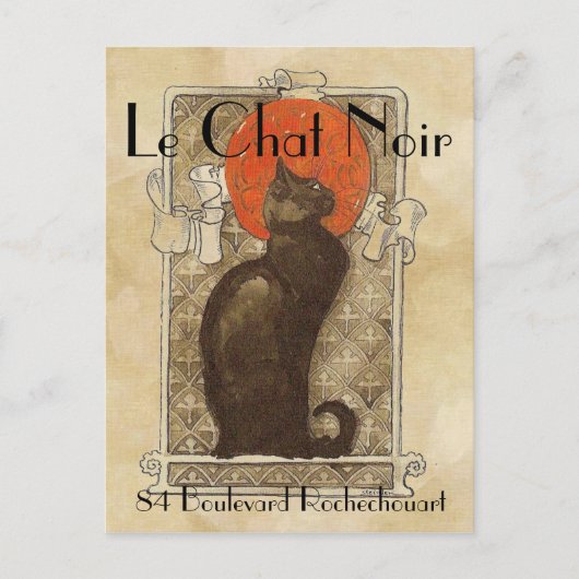 Le Chat Noir Briefkaart (Voorkant)