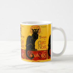 Le Chat Noir  Cat Art Nouveau Retro Koffiemok