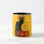 Le Chat Noir Cat Art Nouveau Retro Mok (Midden)